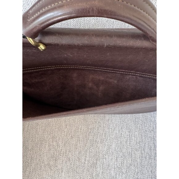 Jack Georges Leather Messenger Bag VTG Shoulder Briefcase Brown Travel Casual - Picture 8 of 16